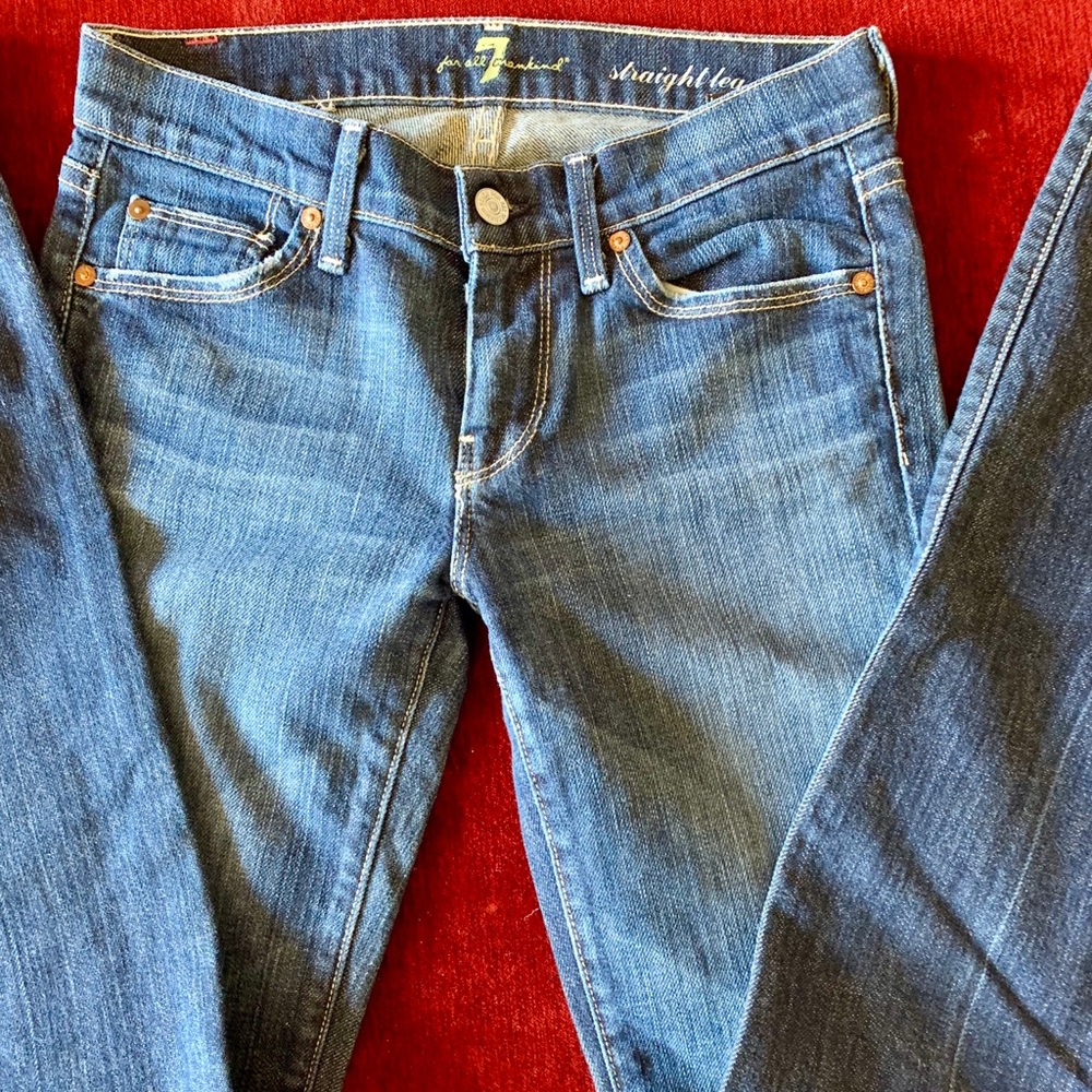 7 for All Mankind Straight Leg Jean Dark Rinse